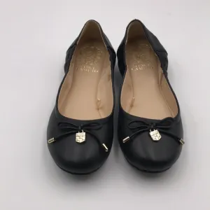 Vince Camuto Eryn Black Leather Ballet Flats