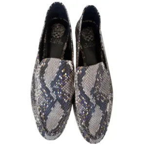 Vince Camuto Gray and Purple Flats with Snakeskin Pattern