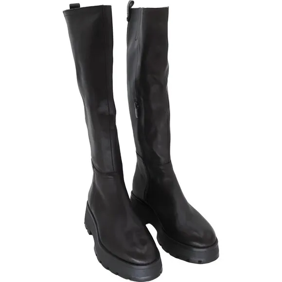 Vince Camuto Leather Over-The-Knee Boots with Side Zip - Size 8.5
