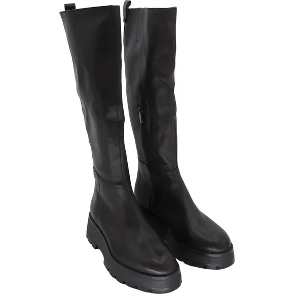 Vince Camuto Leather Over-The-Knee Boots with Side Zip - Size 8.5
