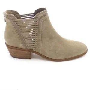 Vince Camuto Pippsy Lattice Side Foxy Suede Leather Booties Ankle Boots Spring
