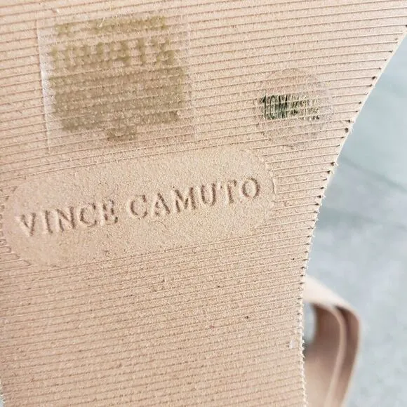 Vince Camuto Shoes Womens 10 M Beige Espadrille Platform Wedge Sandals Brisshel