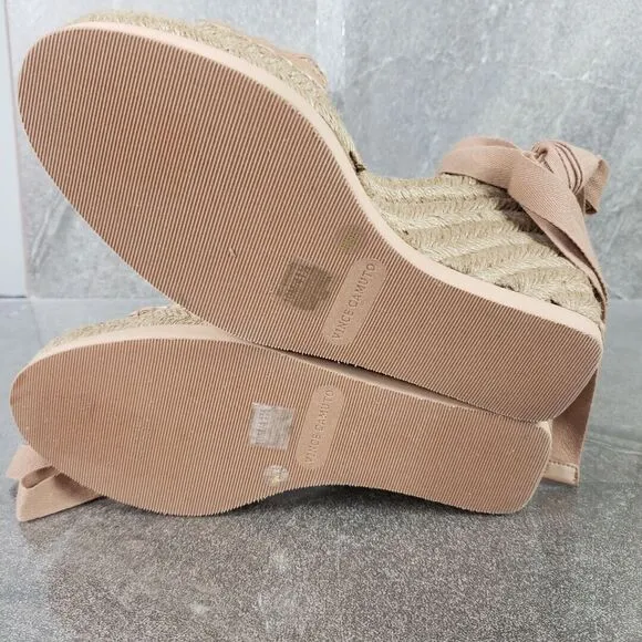 Vince Camuto Shoes Womens 10 M Beige Espadrille Platform Wedge Sandals Brisshel