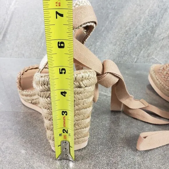 Vince Camuto Shoes Womens 10 M Beige Espadrille Platform Wedge Sandals Brisshel