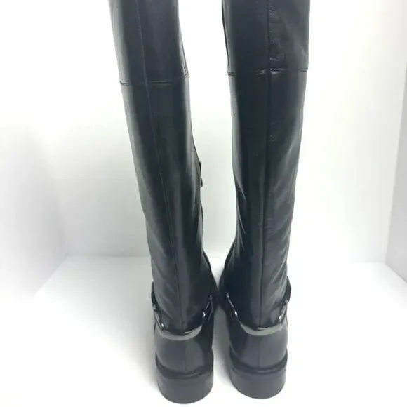Vince Camuto Women's Amanyir Leather Knee-High Boots Black Leather, Size 8.5 M