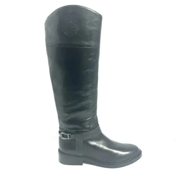 Vince Camuto Women's Amanyir Leather Knee-High Boots Black Leather, Size 8.5 M