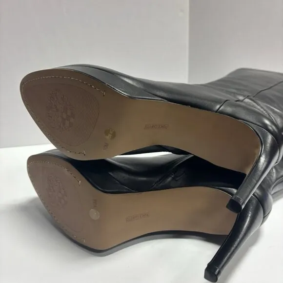 Vince Camuto Women’s Valeria, Black High Heel Boots, Size 10M, Wide Calf
