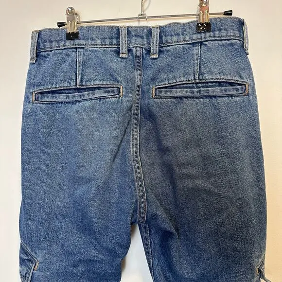 Vince Cargo Ankle Trouser Jeans Size 26 Button Fly 100% Cotton 22&quot; Inseam