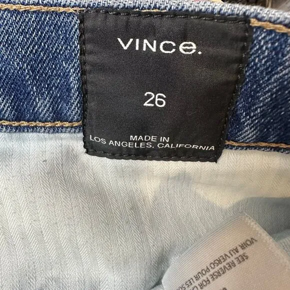 Vince Cargo Ankle Trouser Jeans Size 26 Button Fly 100% Cotton 22&quot; Inseam