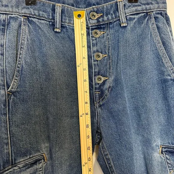 Vince Cargo Ankle Trouser Jeans Size 26 Button Fly 100% Cotton 22&quot; Inseam