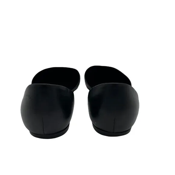 Vince Nina Leather D'Orsay Flats - Black - 11M