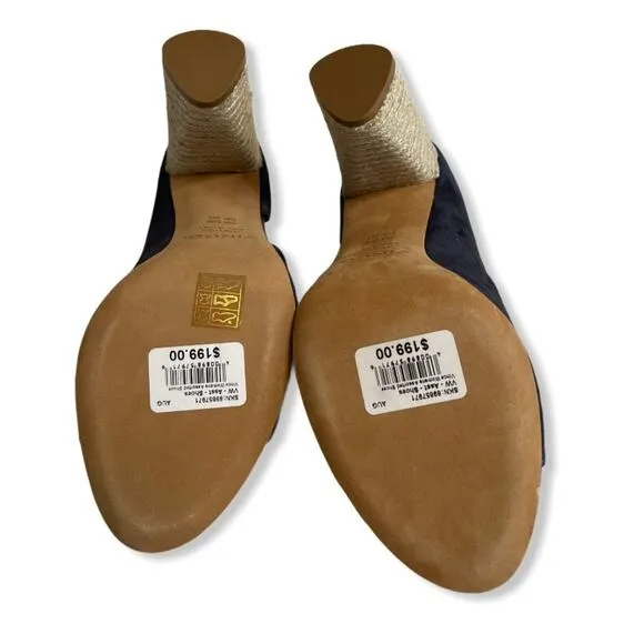 Vince Percey Coastal Blue Suede Wrap Sandals Size 9.5