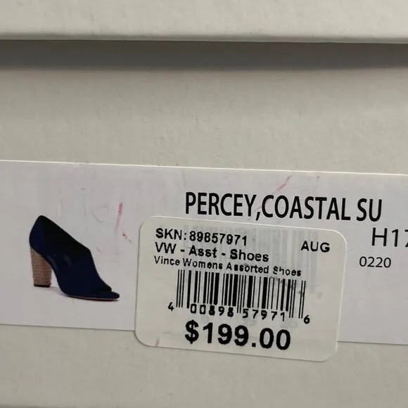 Vince Percey Coastal Blue Suede Wrap Sandals Size 9.5