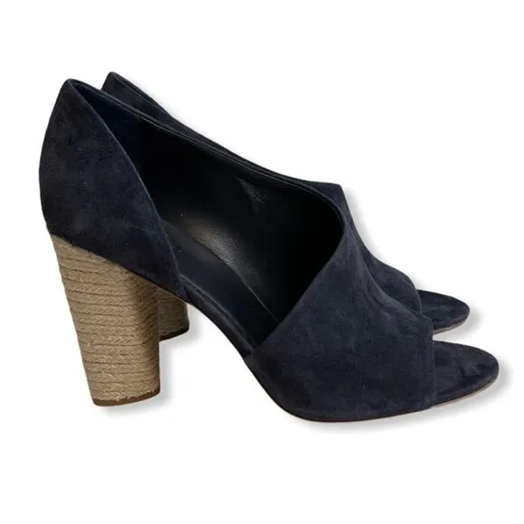 Vince Percey Coastal Blue Suede Wrap Sandals Size 9.5