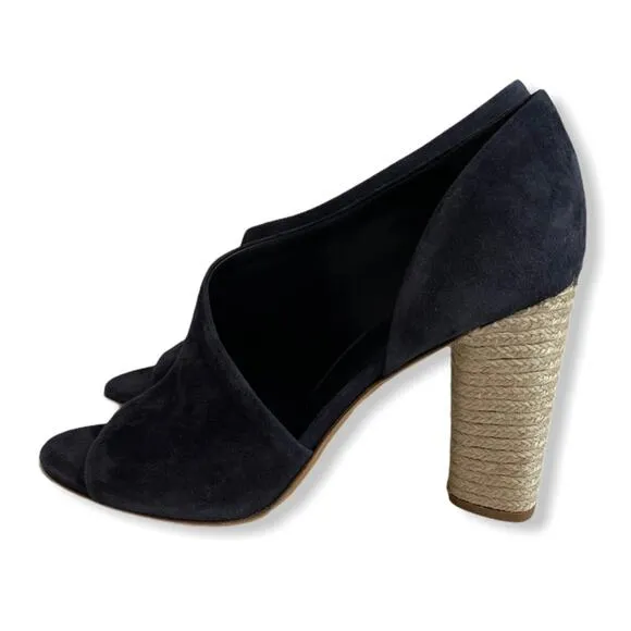 Vince Percey Coastal Blue Suede Wrap Sandals Size 9.5