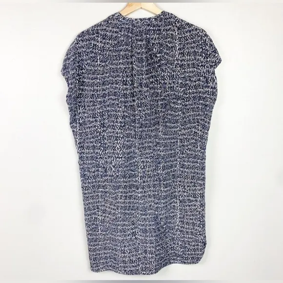 VINCE Silk Shift Static Print Tunic Dress With Pockets Size M