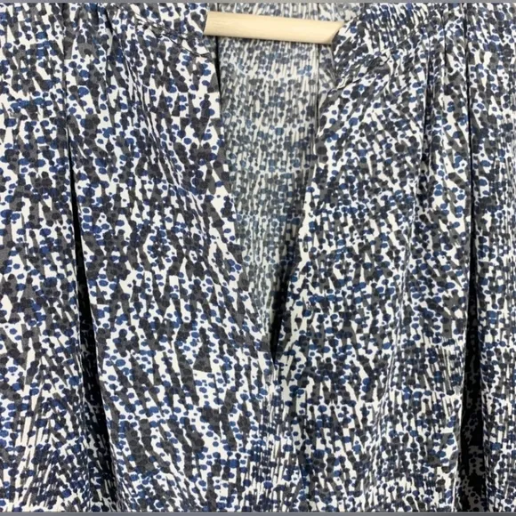 VINCE Silk Shift Static Print Tunic Dress With Pockets Size M