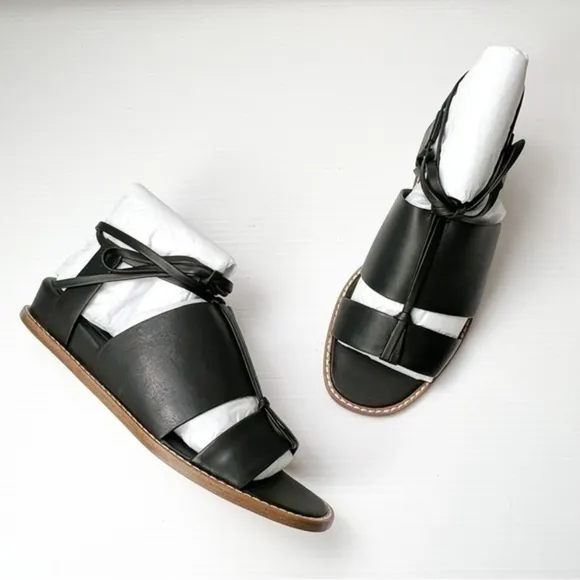 Vince womens black ankle wrap forester sandal size 7M