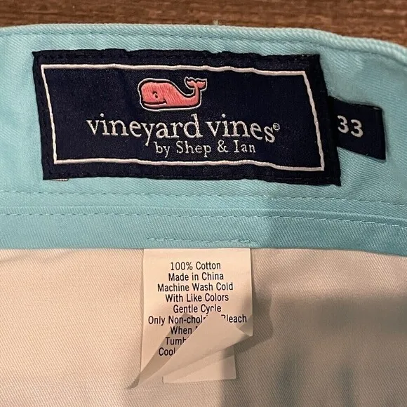 Vineyard Vines Club Shorts Mens Size 33 Classic Fit Flats Blue 9&quot; BRAND NEW
