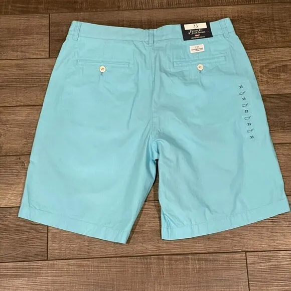 Vineyard Vines Club Shorts Mens Size 33 Classic Fit Flats Blue 9&quot; BRAND NEW