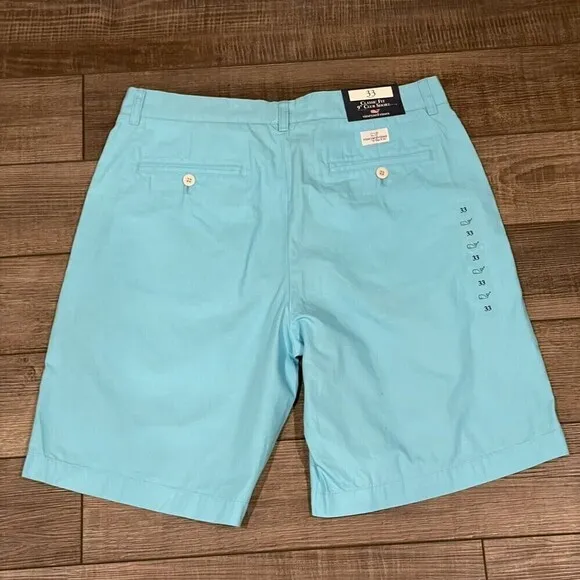 Vineyard Vines Club Shorts Mens Size 33 Classic Fit Flats Blue 9&quot; BRAND NEW