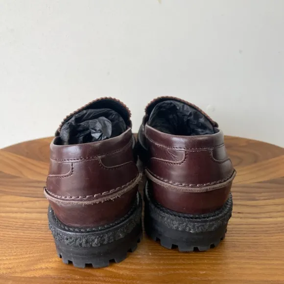 VINNY's Paname Two Tone Leather Penny Loafers