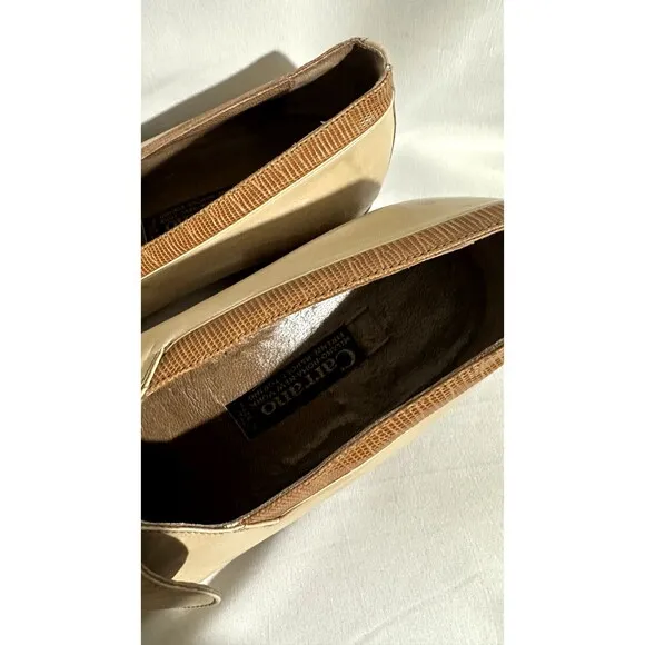 Vintage 70's Carrano Loafers 9 1/2 Made in Italy Lizard Skin