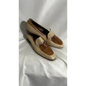 Vintage 70's Carrano Loafers 9 1/2 Made in Italy Lizard Skin