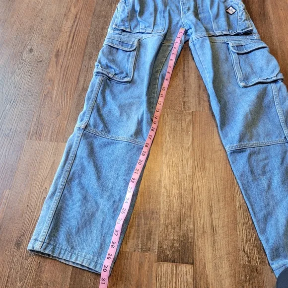 Vintage 90s AJ's Jeanswear High Rise Straight Leg Cargo Denim Jeans