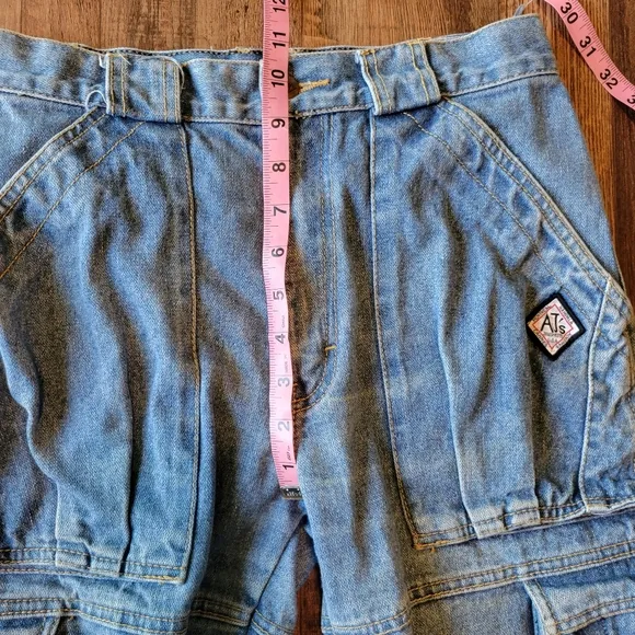 Vintage 90s AJ's Jeanswear High Rise Straight Leg Cargo Denim Jeans