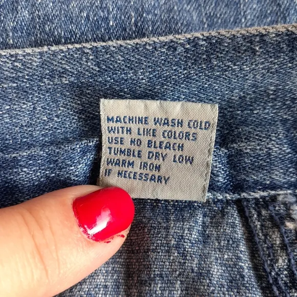Vintage 90's Button Front Mini Skater Denim A-line Skirt Small Summer Blogger