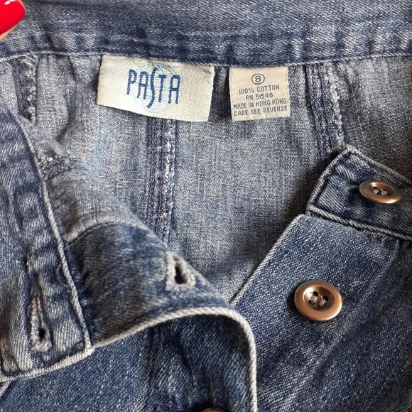 Vintage 90's Button Front Mini Skater Denim A-line Skirt Small Summer Blogger