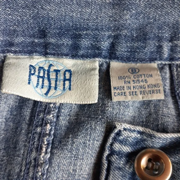 Vintage 90's Button Front Mini Skater Denim A-line Skirt Small Summer Blogger