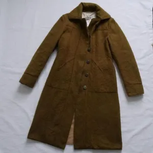 Vintage 90s Jil Sander khaki shaggy brushed overcoat