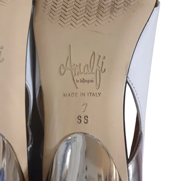 Vintage Amalfi Black and White Leather Flat Women's size 7