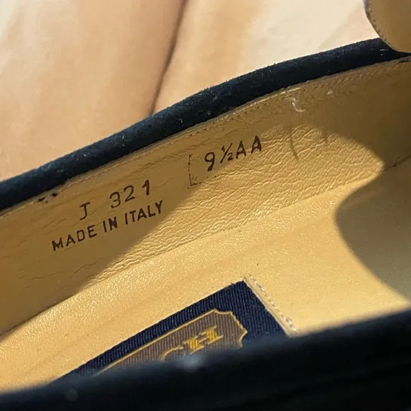 Vintage Authentic Coach Italian Suede Leather Heel Loafers Old Money Sz 9