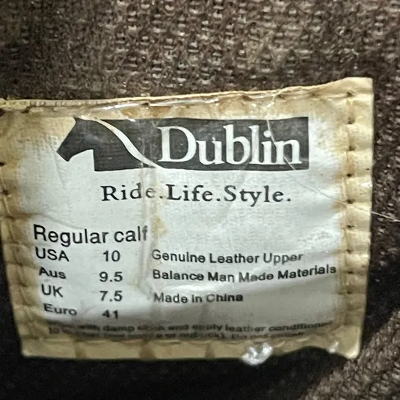 Vintage Dublin Calf Riding Boots woman’s size 10