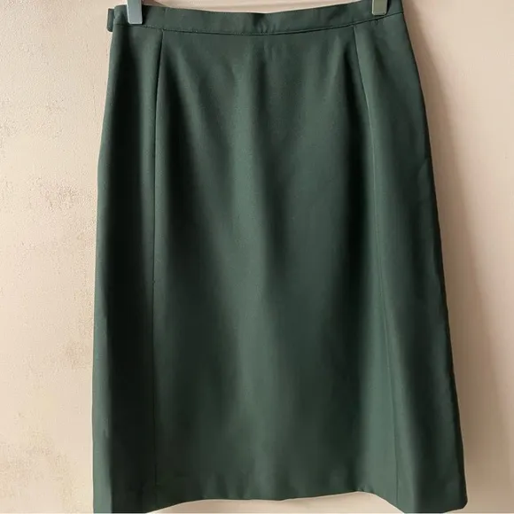 Vintage Patriot by Weintraub Bros. Dark Green A-Line Midi Skirt