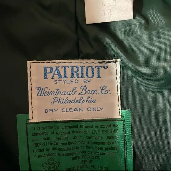 Vintage Patriot by Weintraub Bros. Dark Green A-Line Midi Skirt