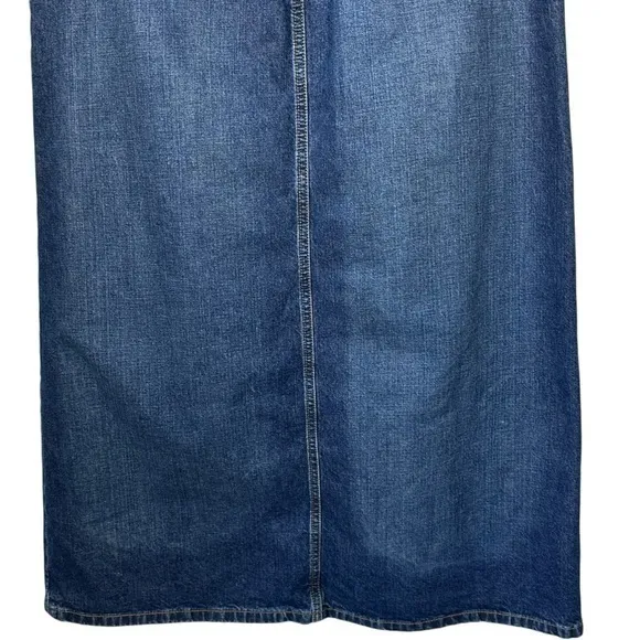 Vintage Polo‎ Jeans Co Womens Maxi Long Denim Skirt Size 14 Western Front Slit