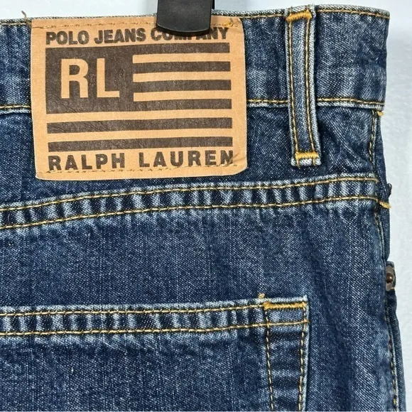Vintage Polo‎ Jeans Co Womens Maxi Long Denim Skirt Size 14 Western Front Slit