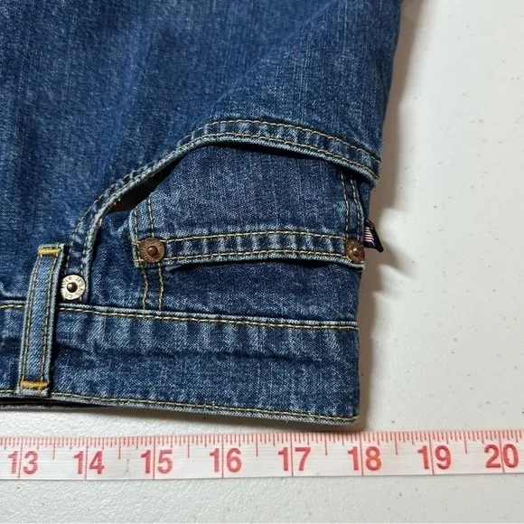 Vintage Polo‎ Jeans Co Womens Maxi Long Denim Skirt Size 14 Western Front Slit