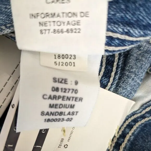 Vintage Y2K Tommy Hilfiger Carpenter Jeans Wide Leg Blue Red Denim Utility 9