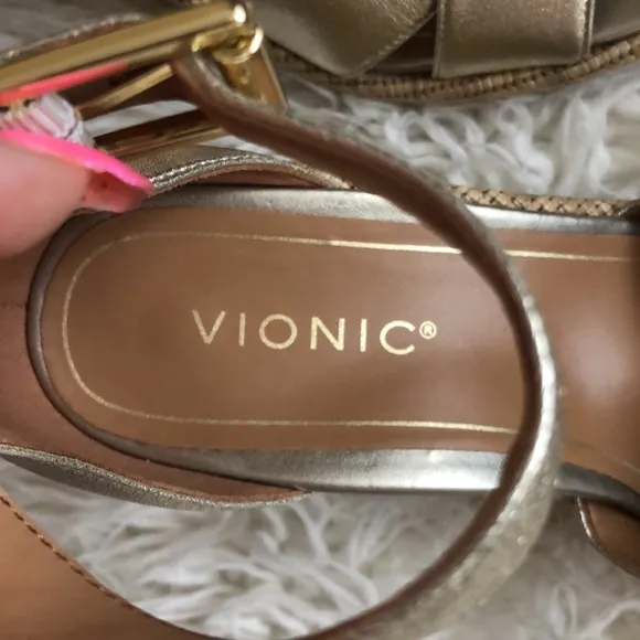 VIONIC Marina Ankle Strap Wedge Sandals