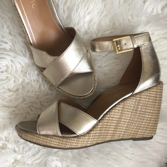 VIONIC Marina Ankle Strap Wedge Sandals