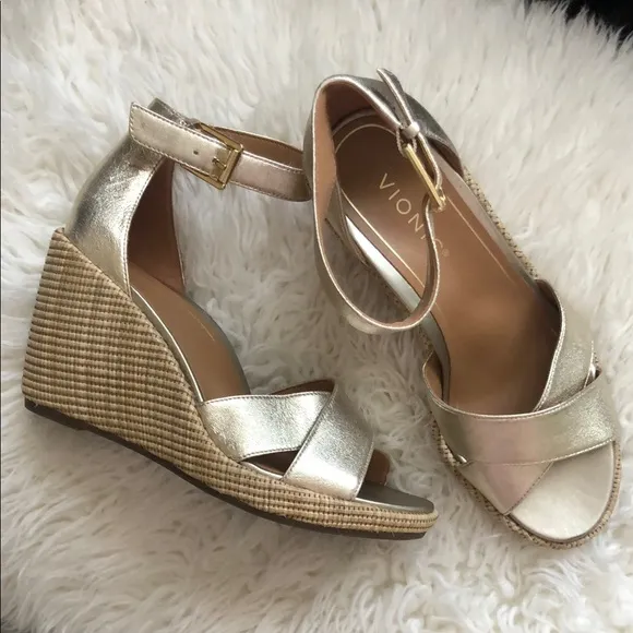 VIONIC Marina Ankle Strap Wedge Sandals