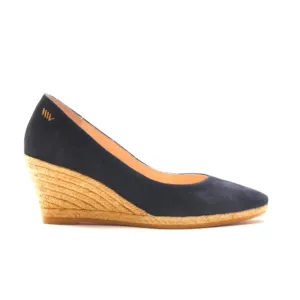 Viscata Limited Edition Blue Suede Espadrille Medium Wedge Shoes - 41/10 US