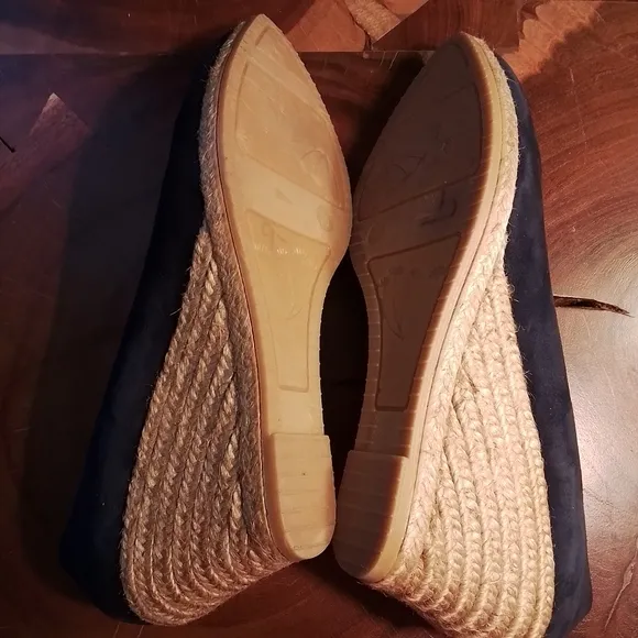 Viscata Limited Edition Blue Suede Espadrille Medium Wedge Shoes - 41/10 US