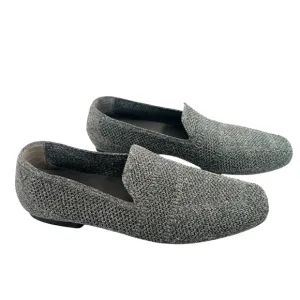 VIVAIA Square-Toe Knit Comfort Loafers Size 38.5 is 7.5 Heather Gray Slip-on
