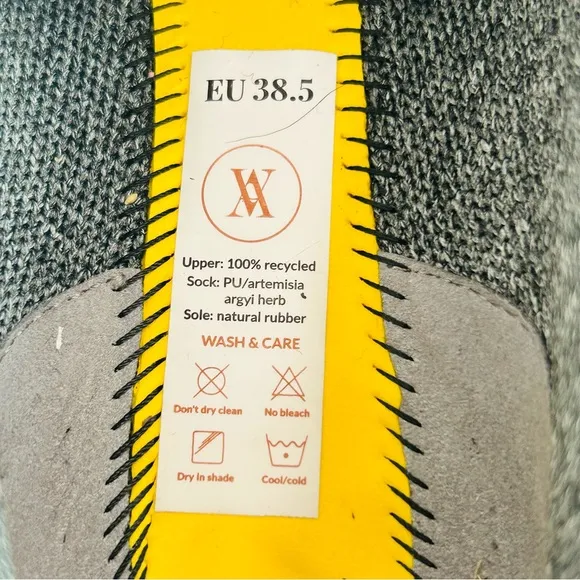 VIVAIA Square-Toe Knit Comfort Loafers Size 38.5 is 7.5 Heather Gray Slip-on
